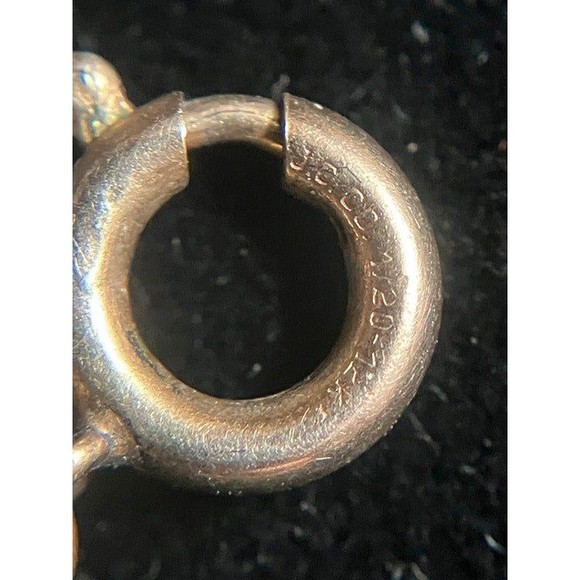 Vintage JC&Co Gold-filled Sterling Charm Bracelet Scarab Fob Sewing Mt. Rushmore - Picture 7 of 12